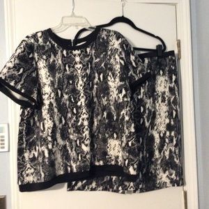 Calvin Klein snake skin print top & skirt